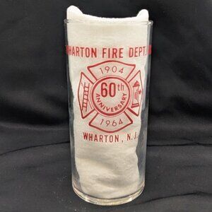 Vintage Advertising Federal Glass Wharton New Jersey Fire Department 1904 1964